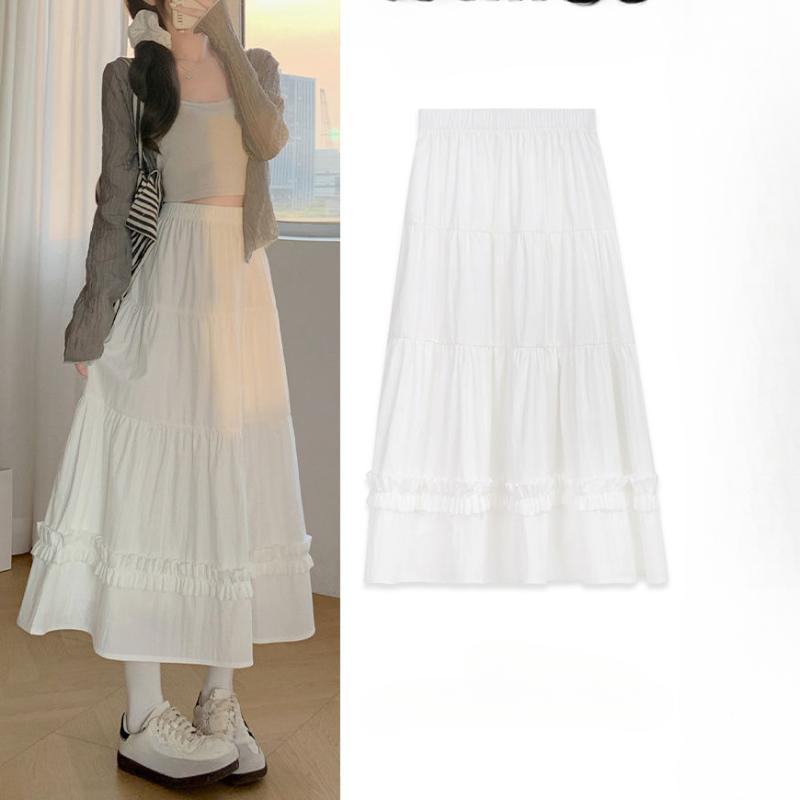 Women s White High-Waist Slim-Fit Puffy Lace-Trimmed Tiered Cake A-Line Skirt - Spring/Summer Feminine Half Skirt XL
Women s White High-Waist Slim-Fit Puffy Lace-Trimmed Tiered Cake A-Line Skirt - Spring/Summer Feminine Half Skirt XL