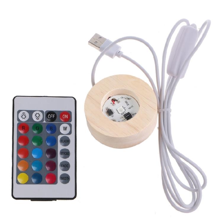 12 Colors RGB Adjustable Light Display Wood Lighted Base Stand DIY Base Light Diameter 6cm
12 Colors RGB Adjustable Light Display Wood Lighted Base Stand DIY Base Light Diameter 6cm