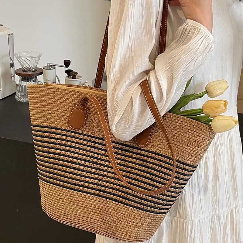 Work Clothing Stripes One Shoulder Stylish Beach Women s Straw Bag Khakis-Best Selling bag
Work Clothing Stripes One Shoulder Stylish Beach Women s Straw Bag Khakis-Best Selling bag