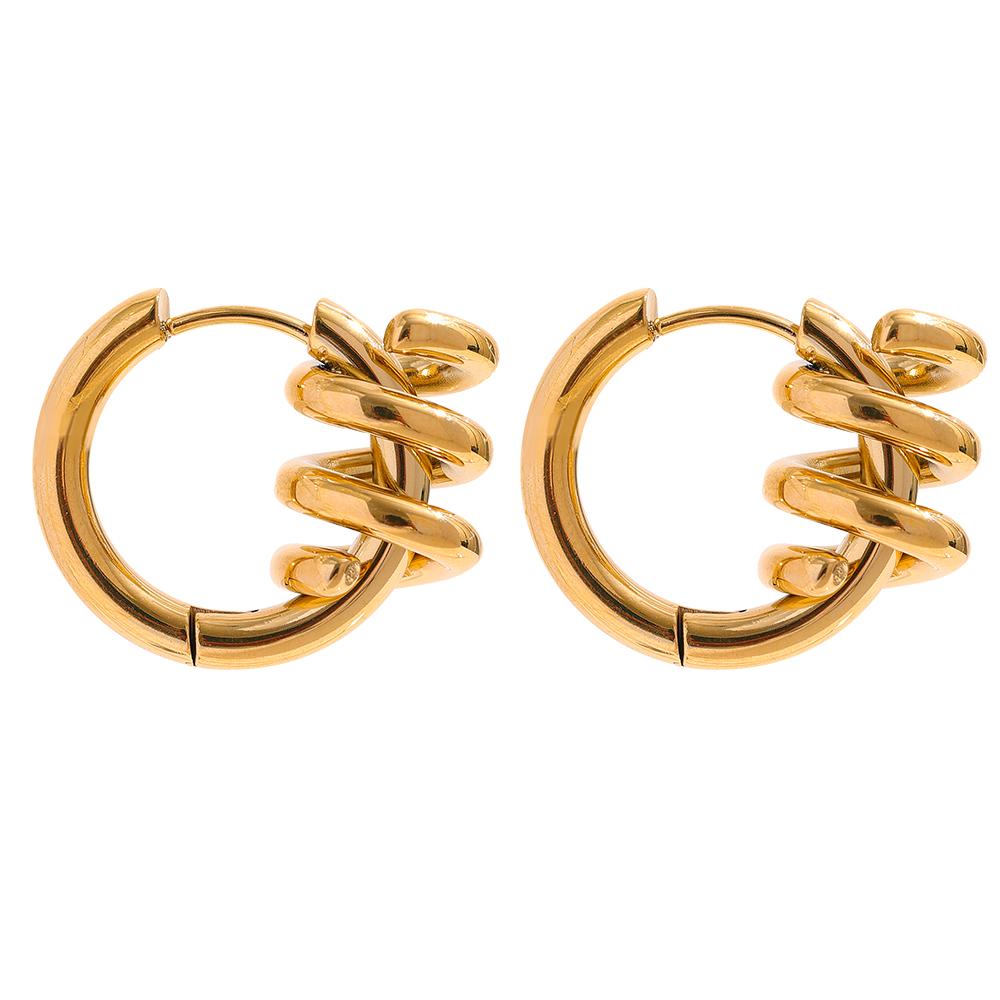 Yhpup Stainless Steel Twisted Hoop Earrings for Women Waterproof PVD Gold Plated Fashion Geometric Metal Jewelry Aretes De Mujer
Yhpup Stainless Steel Twisted Hoop Earrings for Women Waterproof PVD Gold Plated Fashion Geometric Metal Jewelry Aretes De Mujer