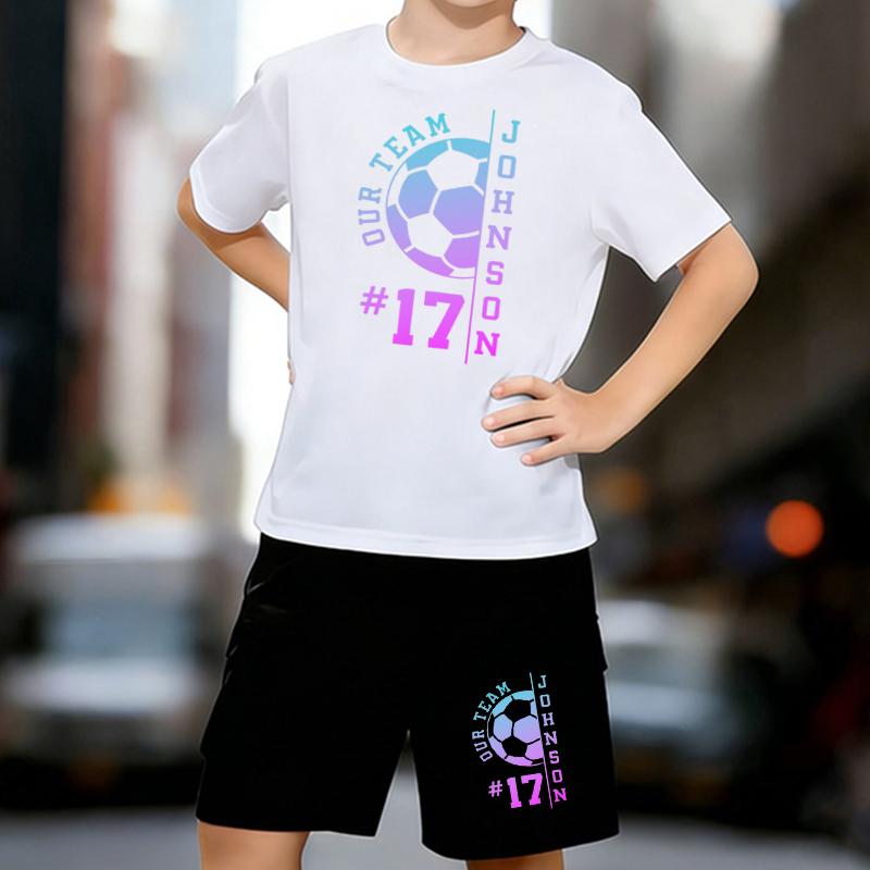 Boys 2 Piece Football themed print Outfit, Short Sleeve T-Shirt and Shorts Set for Kids Age 5-14,Black and White Sporty Casual Summer Clothes 13-14 Years
Boys 2 Piece Football themed print Outfit, Short Sleeve T-Shirt and Shorts Set for Kids Age 5-14,Black and White Sporty Casual Summer Clothes 13-14 Years