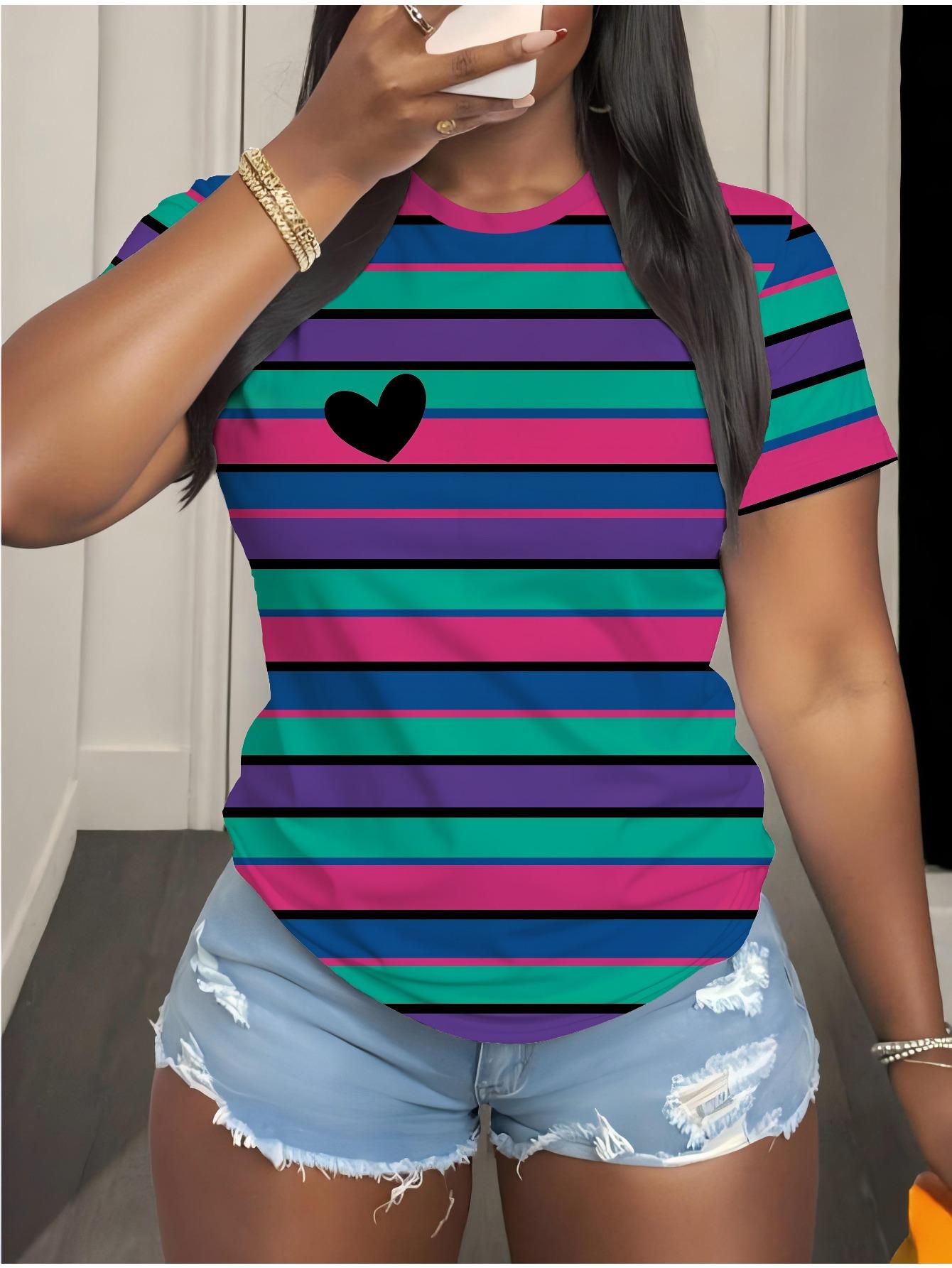 Women s pink, purple and blue high-saturation contrasting color + minimalist pattern, casual round neck short-sleeved T-shirt XXS
Women s pink, purple and blue high-saturation contrasting color + minimalist pattern, casual round neck short-sleeved T-shirt XXS