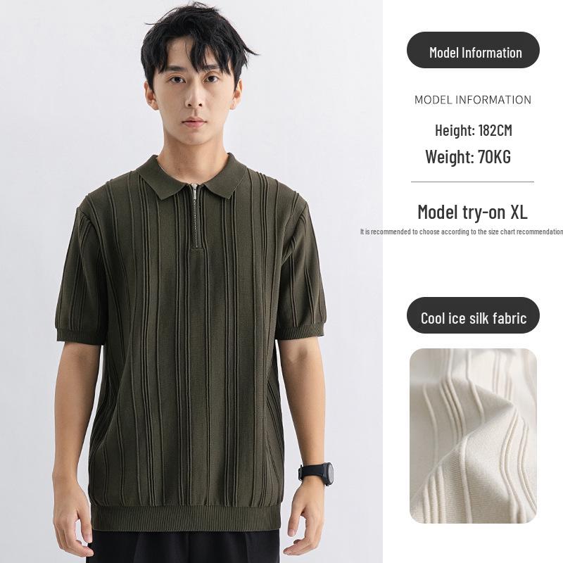 Men s Summer Casual Ice Silk Polo Shirt: Short Sleeve, Loose Fit, Trendy Knit Top Large армия зеленый
Men s Summer Casual Ice Silk Polo Shirt: Short Sleeve, Loose Fit, Trendy Knit Top Large армия зеленый