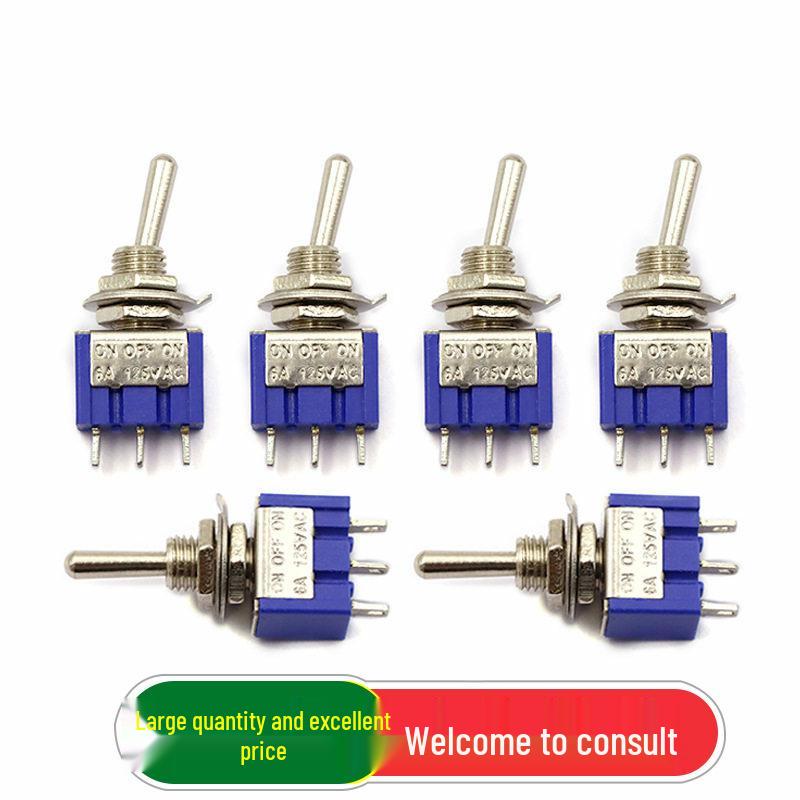 Three-Position Single Pole Rocker Switch, 6A/125V, 3A/250V, Twisting Knob
Three-Position Single Pole Rocker Switch, 6A/125V, 3A/250V, Twisting Knob