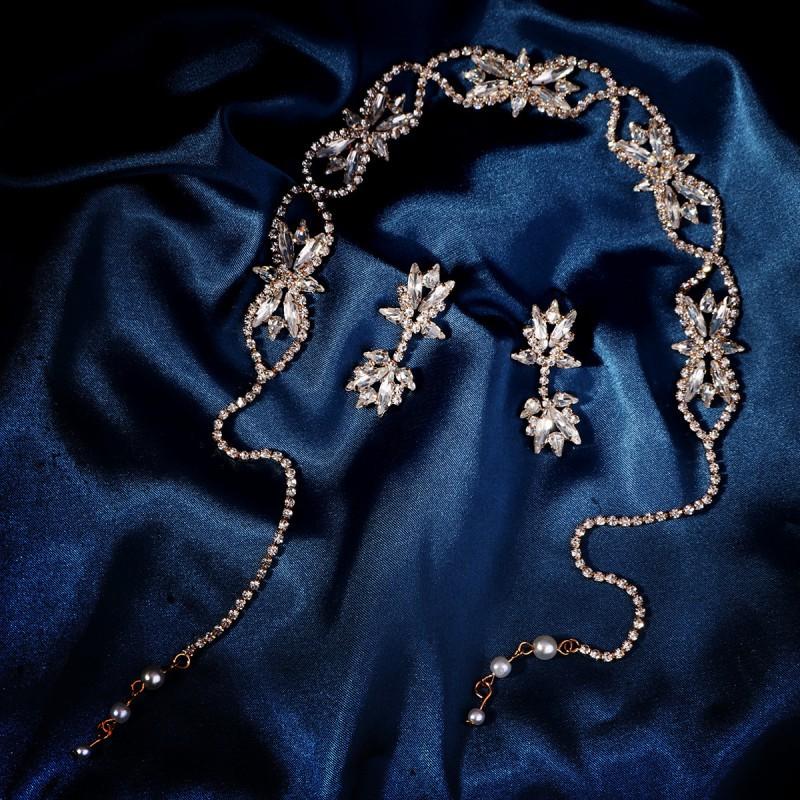 Small Niche Fashion Bride Hair Chain Long Tassel Belt Earrings Set Female Wedding Dinner Party Bar Jewelry
Small Niche Fashion Bride Hair Chain Long Tassel Belt Earrings Set Female Wedding Dinner Party Bar Jewelry