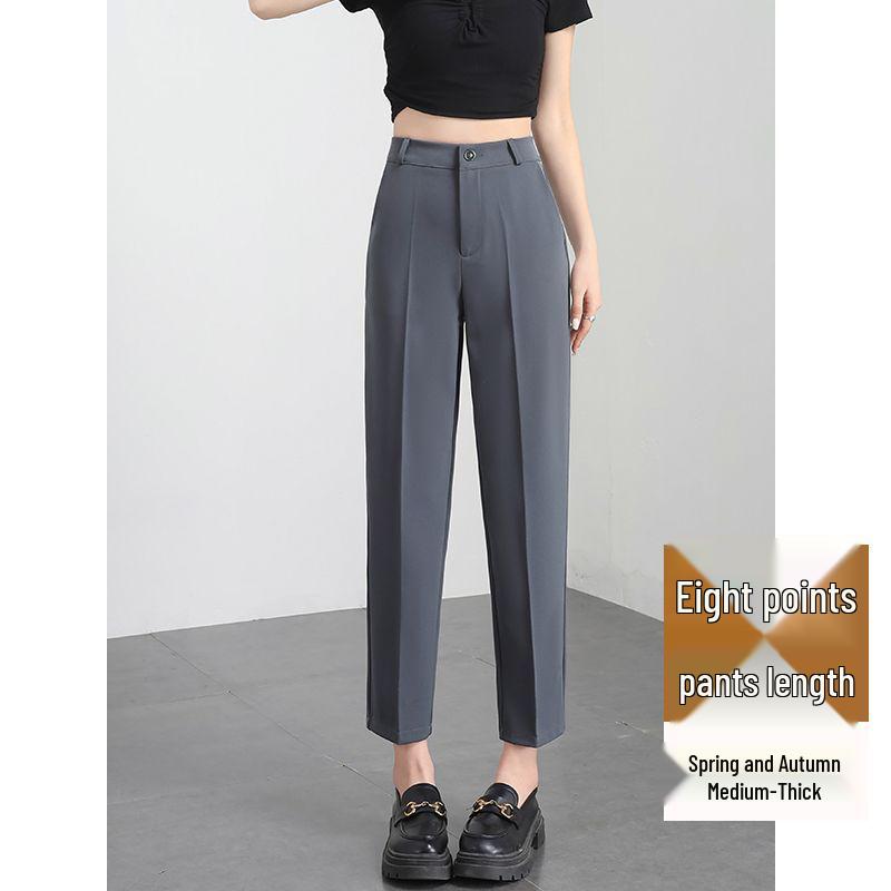 Women s High-Waist Black Cigarette Pants, Nine-Point Length - Slimming, Straight Leg, Fleece-Lined Suit Pants for Petite Figures (Autumn/Winter). XS for 75-86 lbs
Women s High-Waist Black Cigarette Pants, Nine-Point Length - Slimming, Straight Leg, Fleece-Lined Suit Pants for Petite Figures (Autumn/Winter). XS for 75-86 lbs