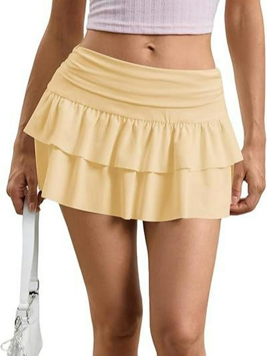 Women s Tiered Ruffle A-Line Tennis Skirt L жовтий
Women s Tiered Ruffle A-Line Tennis Skirt L жовтий