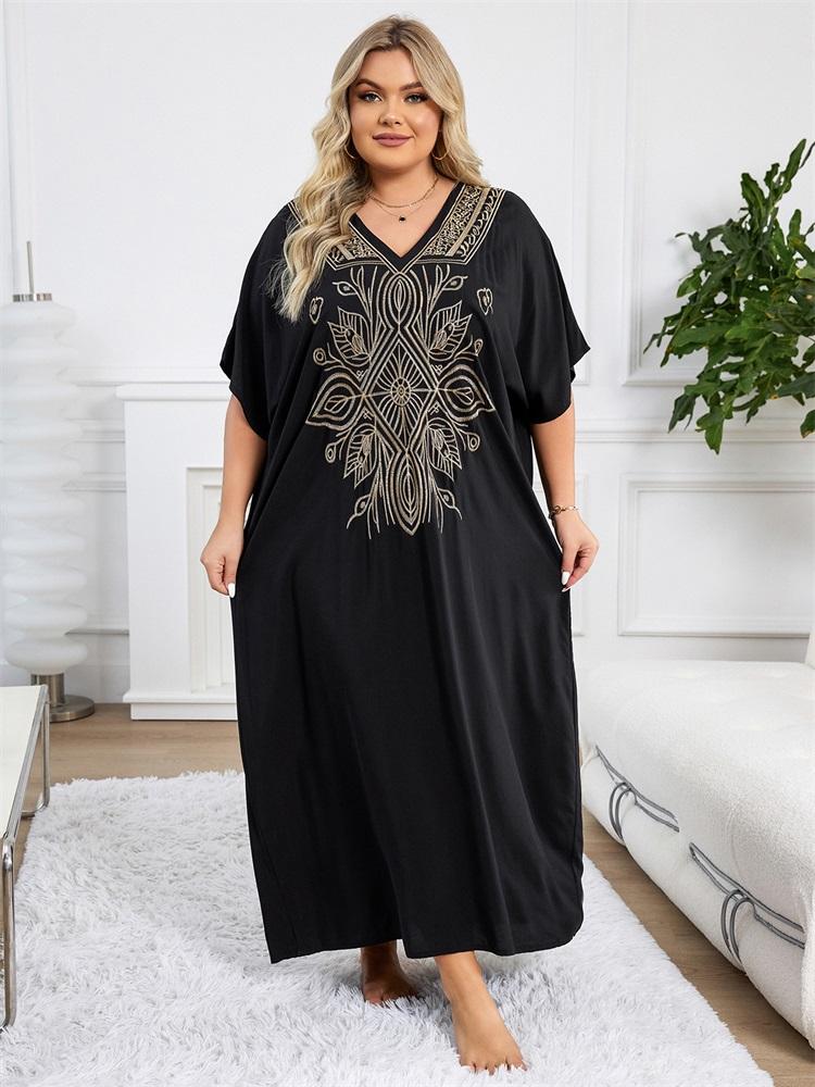 EDOLYNSA 2024 Винтажное черное кафтан больших размеров женское платье с V-образным вырезом и вышивкой с короткими рукавами Элегантный халат Удобная пляжная одежда Купальный костюм Q1686 One Size чёрный
EDOLYNSA 2024 Винтажное черное кафтан больших размеров женское платье с V-образным вырезом и вышивкой с короткими рукавами Элегантный халат Удобная пляжная одежда Купальный костюм Q1686 One Size чёрный