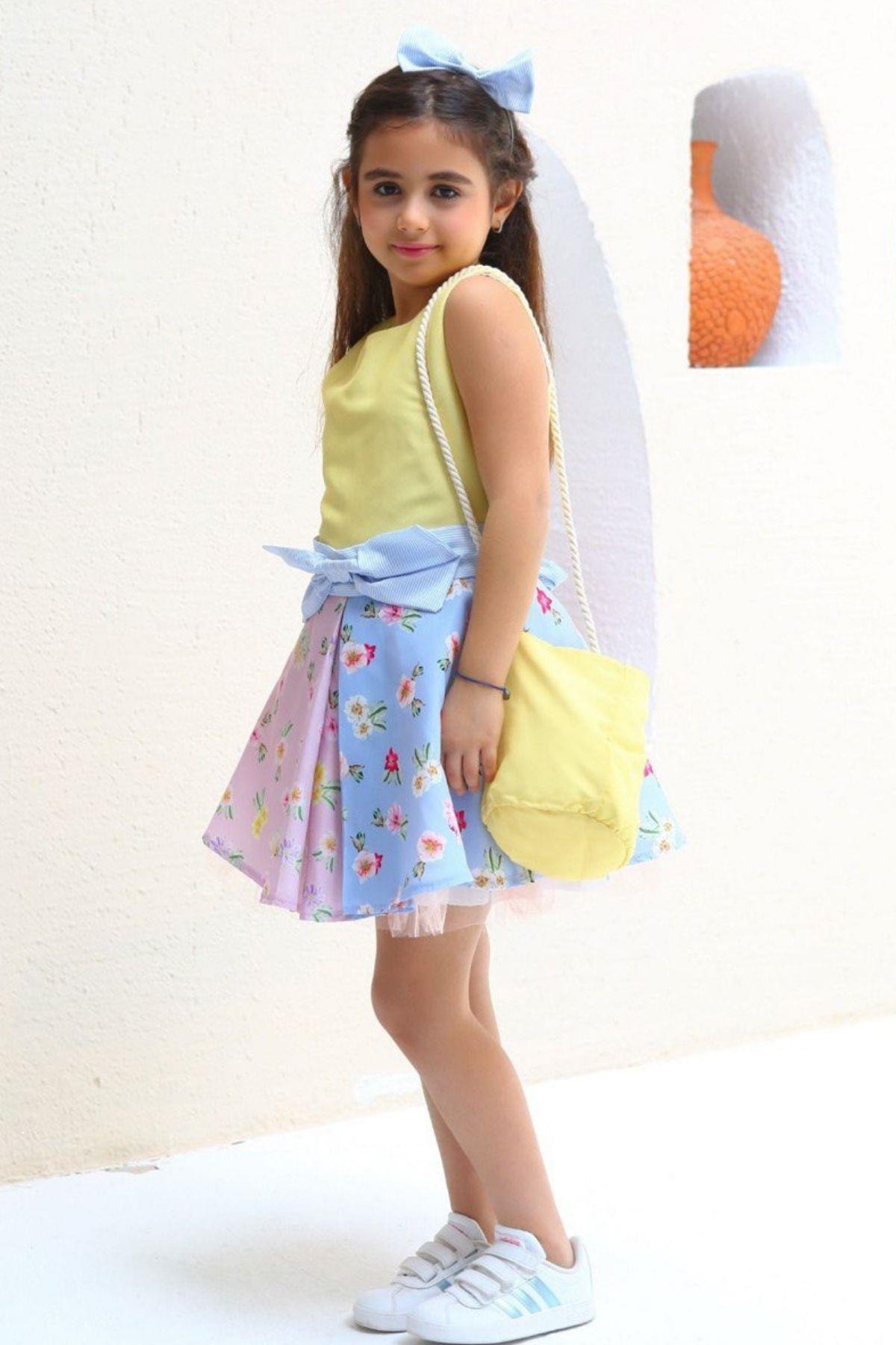 Girl s Sleeveless Floral Patterned Tulle Detailed 4 Piece Yellow Dress 3-12 Years
Girl s Sleeveless Floral Patterned Tulle Detailed 4 Piece Yellow Dress 3-12 Years