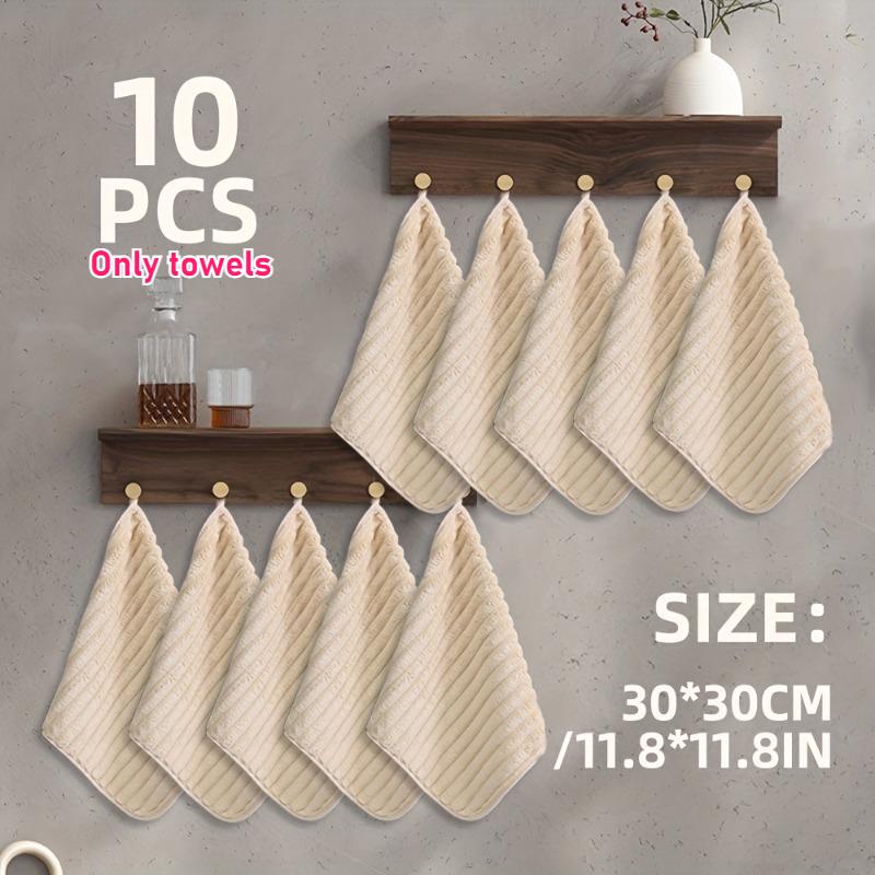 10pcs Soft Quick-Dry Flock Striped Hand Towels for Kitchen & Bathroom & Daily Use Hanging Bath Towel Super Absorbent 30cm X 30cm
10pcs Soft Quick-Dry Flock Striped Hand Towels for Kitchen & Bathroom & Daily Use Hanging Bath Towel Super Absorbent 30cm X 30cm