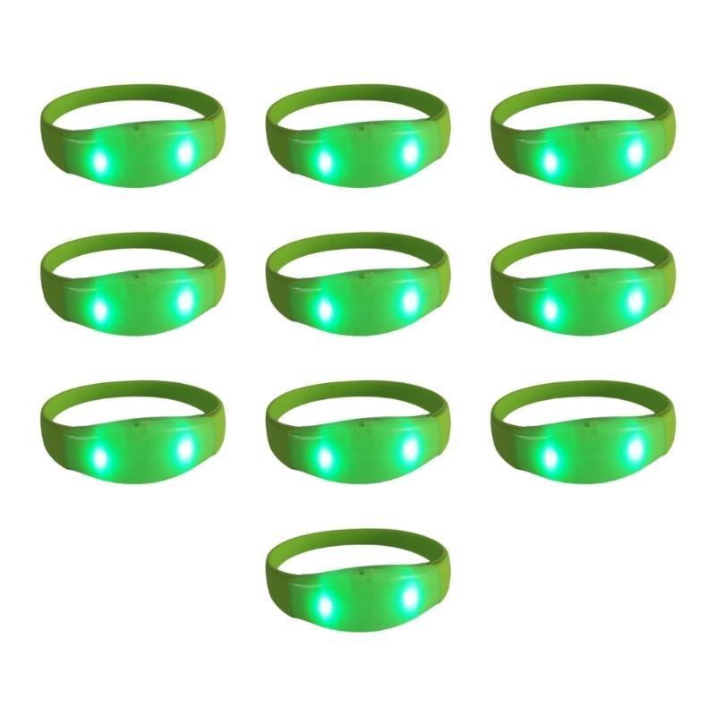 10pcs Colorful Voice Activated Glowing Bracelets Flashing Light Silicone Wristbands Birthday Party Wrist Bands Ornament зелений
10pcs Colorful Voice Activated Glowing Bracelets Flashing Light Silicone Wristbands Birthday Party Wrist Bands Ornament зелений