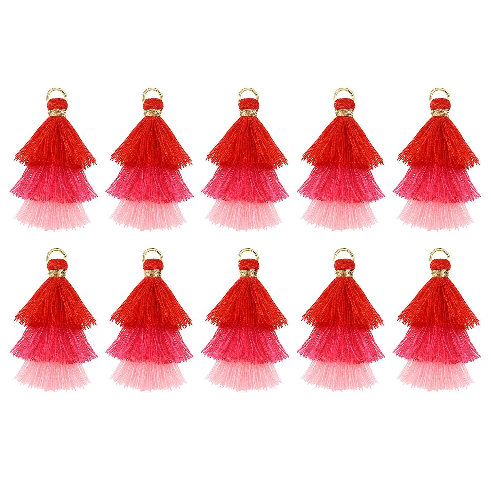 10Pcs Tiny Tri-Layered Tassels 1.6 Mini Tassel Bag Charm Bohemian Keychains Handmade Tassel Keychain for DIY Projects
10Pcs Tiny Tri-Layered Tassels 1.6 Mini Tassel Bag Charm Bohemian Keychains Handmade Tassel Keychain for DIY Projects