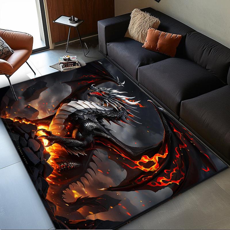 Fire breathing dragon rug for living room fantasy creature design sofa area carpet Anti slip carpet can be machine washed 50cm x 80cm
Fire breathing dragon rug for living room fantasy creature design sofa area carpet Anti slip carpet can be machine washed 50cm x 80cm