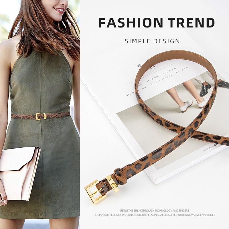 Retro Leopard Leather Print Thin Belt Women S Pin Buckle With Dress Decoration Leather Belt Women 105cm
Retro Leopard Leather Print Thin Belt Women S Pin Buckle With Dress Decoration Leather Belt Women 105cm