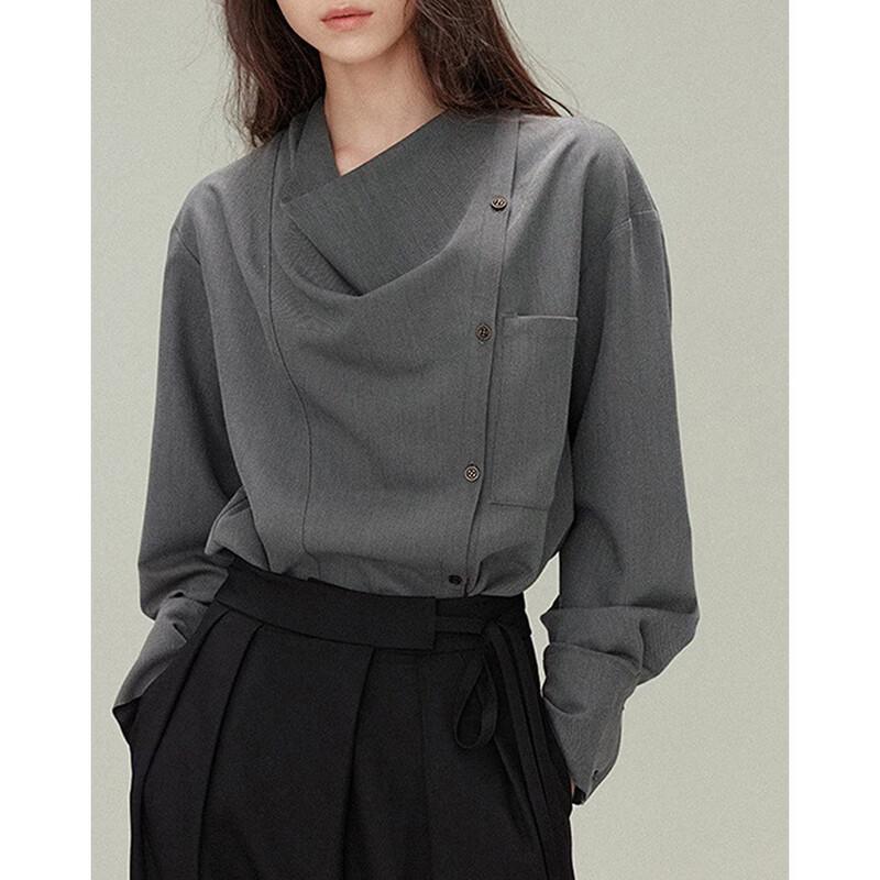 Women s French Art Drape Collar Loose Shirt M
Women s French Art Drape Collar Loose Shirt M
