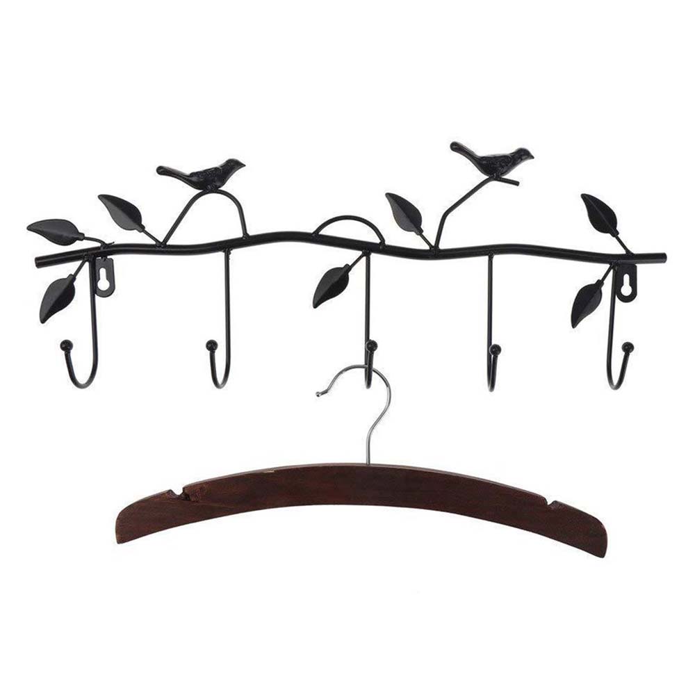 Wrought iron 5 hook Leaf Robe Home Hanger Coat hook Wall hook Wall decor Holder чёрный
Wrought iron 5 hook Leaf Robe Home Hanger Coat hook Wall hook Wall decor Holder чёрный
