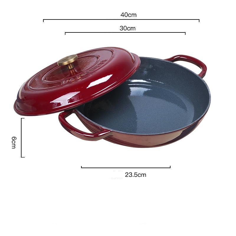 Cast Iron Casserole Dish 30cm NonStick Enamelled Dutch Oven Stockpot Cookware 4L for Seafood Braised Induction Hob and Oven Safe
Cast Iron Casserole Dish 30cm NonStick Enamelled Dutch Oven Stockpot Cookware 4L for Seafood Braised Induction Hob and Oven Safe