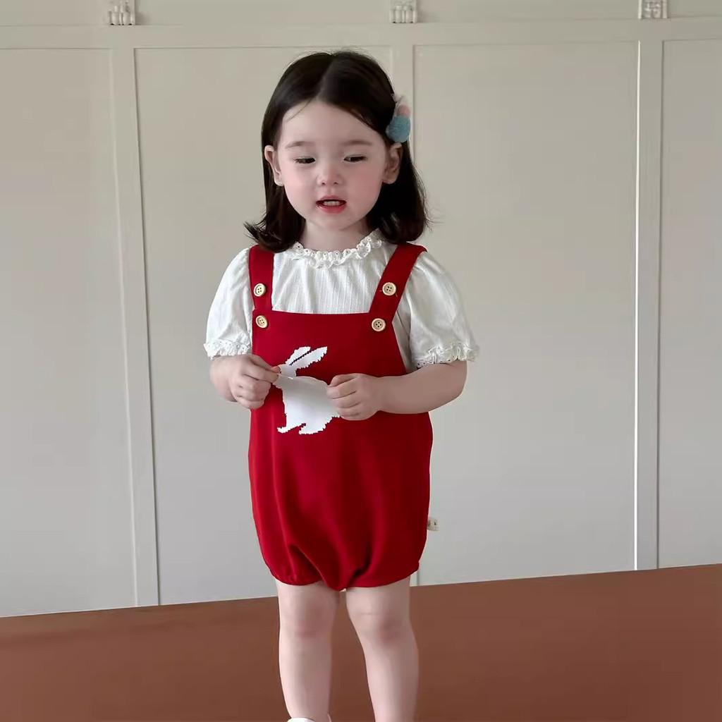 Fashionable Short Sleeve T-shirt And Playful Red Suspender Romper Set For Children Red Romper,100cm
Fashionable Short Sleeve T-shirt And Playful Red Suspender Romper Set For Children Red Romper,100cm