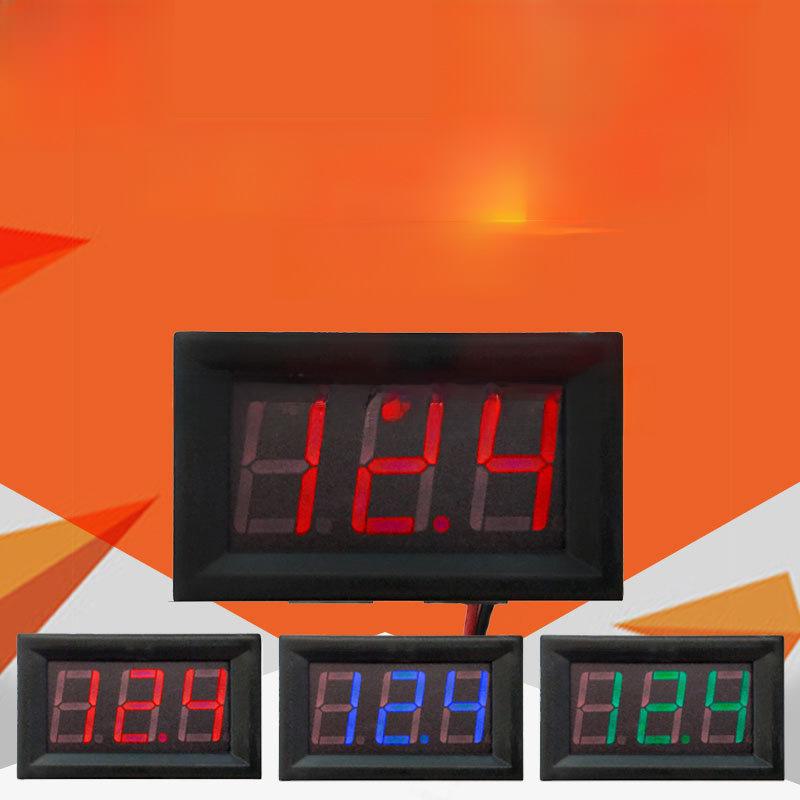 Двопровідний цифровий вольтметр постійного струму 5 В-120 В, антиреверс, дисплей 0,56 дюйма для електромобілів
Двопровідний цифровий вольтметр постійного струму 5 В-120 В, антиреверс, дисплей 0,56 дюйма для електромобілів