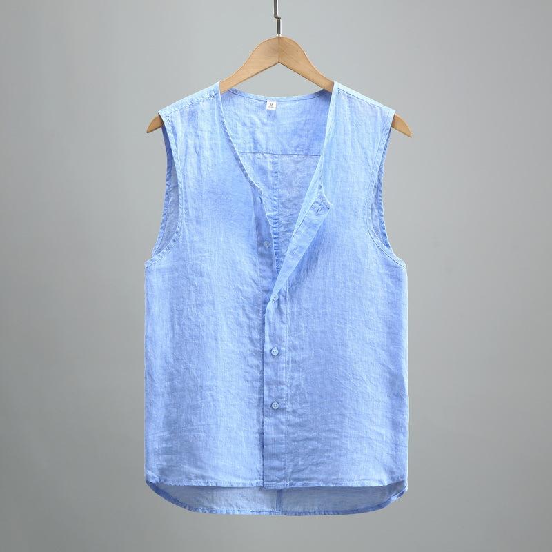 Men s Summer Solid-Color Linen Vest Youth Retro Washed Breathable Lightweight Button-Front Sleeveless T-Shirt XS
Men s Summer Solid-Color Linen Vest Youth Retro Washed Breathable Lightweight Button-Front Sleeveless T-Shirt XS
