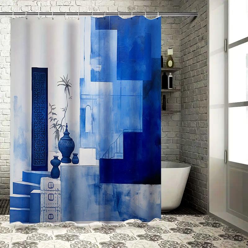 Modern Blue Bath Curtain Decorative Shower Curtain Set For Bathroom High-Quality 100% Waterproof Polyester Fabric Customizable S W60H190(CM)-1 Pcs
Modern Blue Bath Curtain Decorative Shower Curtain Set For Bathroom High-Quality 100% Waterproof Polyester Fabric Customizable S W60H190(CM)-1 Pcs