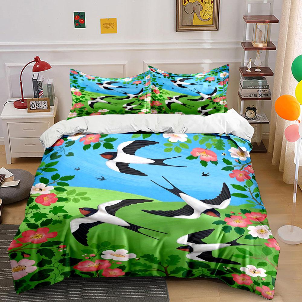 Swallows and floral design. Bedding sets Duvet cover sets Duvet covers Pillowcases(1 * Duvet Cover 2 * Pillowcases, without duvet insert) 135x200cm
Swallows and floral design. Bedding sets Duvet cover sets Duvet covers Pillowcases(1 * Duvet Cover 2 * Pillowcases, without duvet insert) 135x200cm