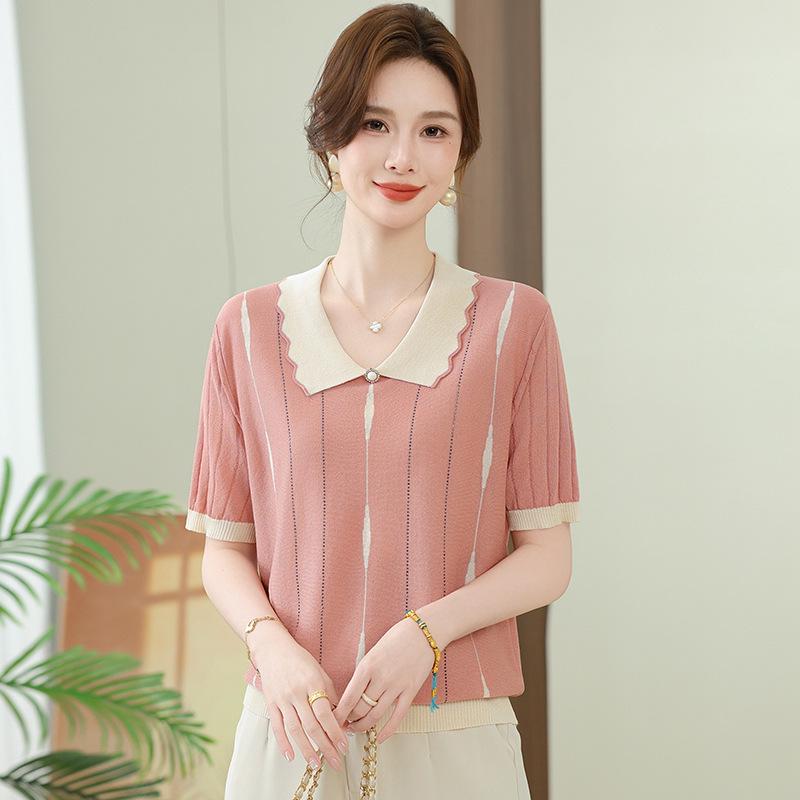 Mother s Day 2026 Ice Silk Lapel T-Shirt for Middle-Aged and Elderly Women - Stylish Short-Sleeved Summer Top 5XL (150-165 lbs) оранжевый/розовый
Mother s Day 2026 Ice Silk Lapel T-Shirt for Middle-Aged and Elderly Women - Stylish Short-Sleeved Summer Top 5XL (150-165 lbs) оранжевый/розовый