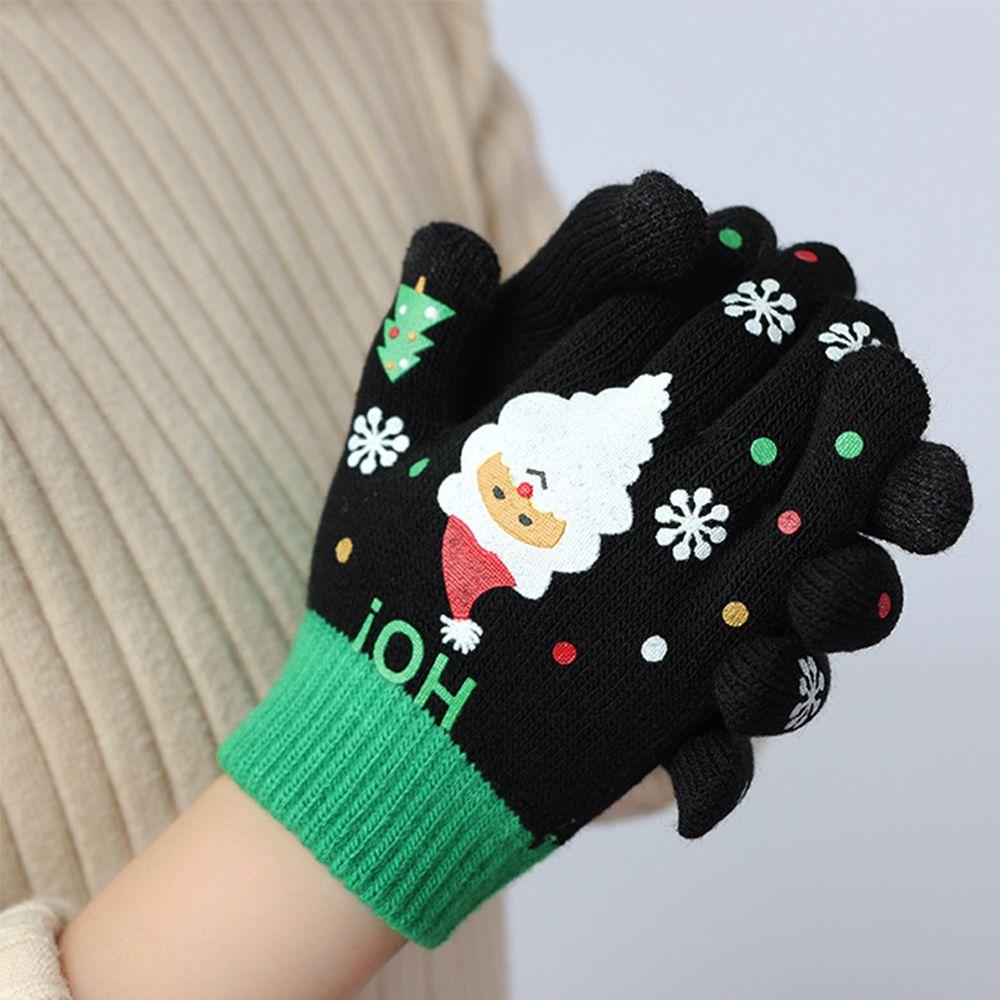 Screen Driving Women Knitted Gloves Santa Claus Printed Christmas Kids Mittens Full Fingers Gloves black-Children
Screen Driving Women Knitted Gloves Santa Claus Printed Christmas Kids Mittens Full Fingers Gloves black-Children