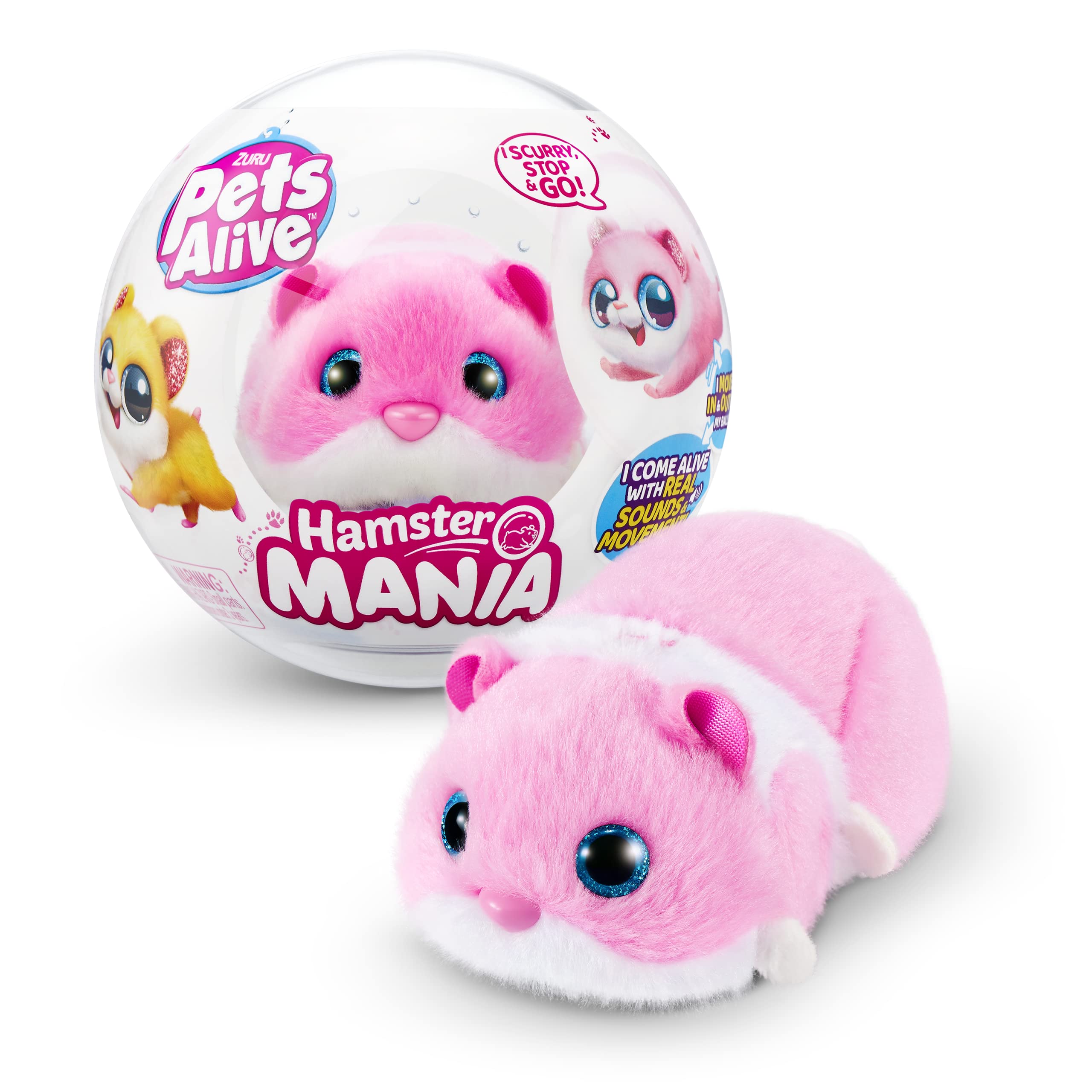 ZURU Hamster Pets Alive Pet Alive Hamster Hamstermania Electronic Pet Over 20 Sounds (Pink)
ZURU Hamster Pets Alive Pet Alive Hamster Hamstermania Electronic Pet Over 20 Sounds (Pink)