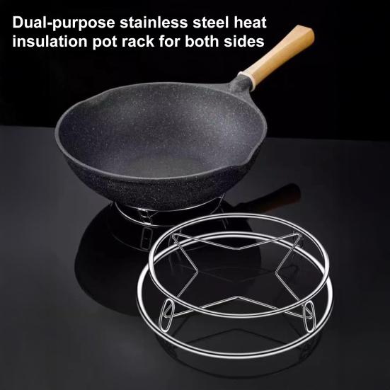 Double Layer Pot Rack Heat-Resistant Strong Load-bearing Hollow Design Multipurpose Pot Holder Stainless Steel Steaming Rack
Double Layer Pot Rack Heat-Resistant Strong Load-bearing Hollow Design Multipurpose Pot Holder Stainless Steel Steaming Rack