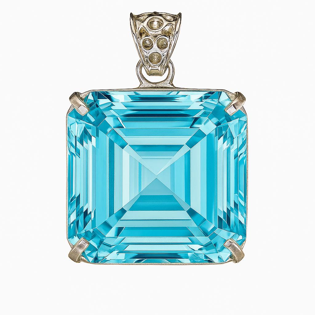 109 Ct Natural Brazilian Square Topaz Pendant 925 Sterling Silver Certified Gems AI-46-NS 42.8 mm approx
109 Ct Natural Brazilian Square Topaz Pendant 925 Sterling Silver Certified Gems AI-46-NS 42.8 mm approx