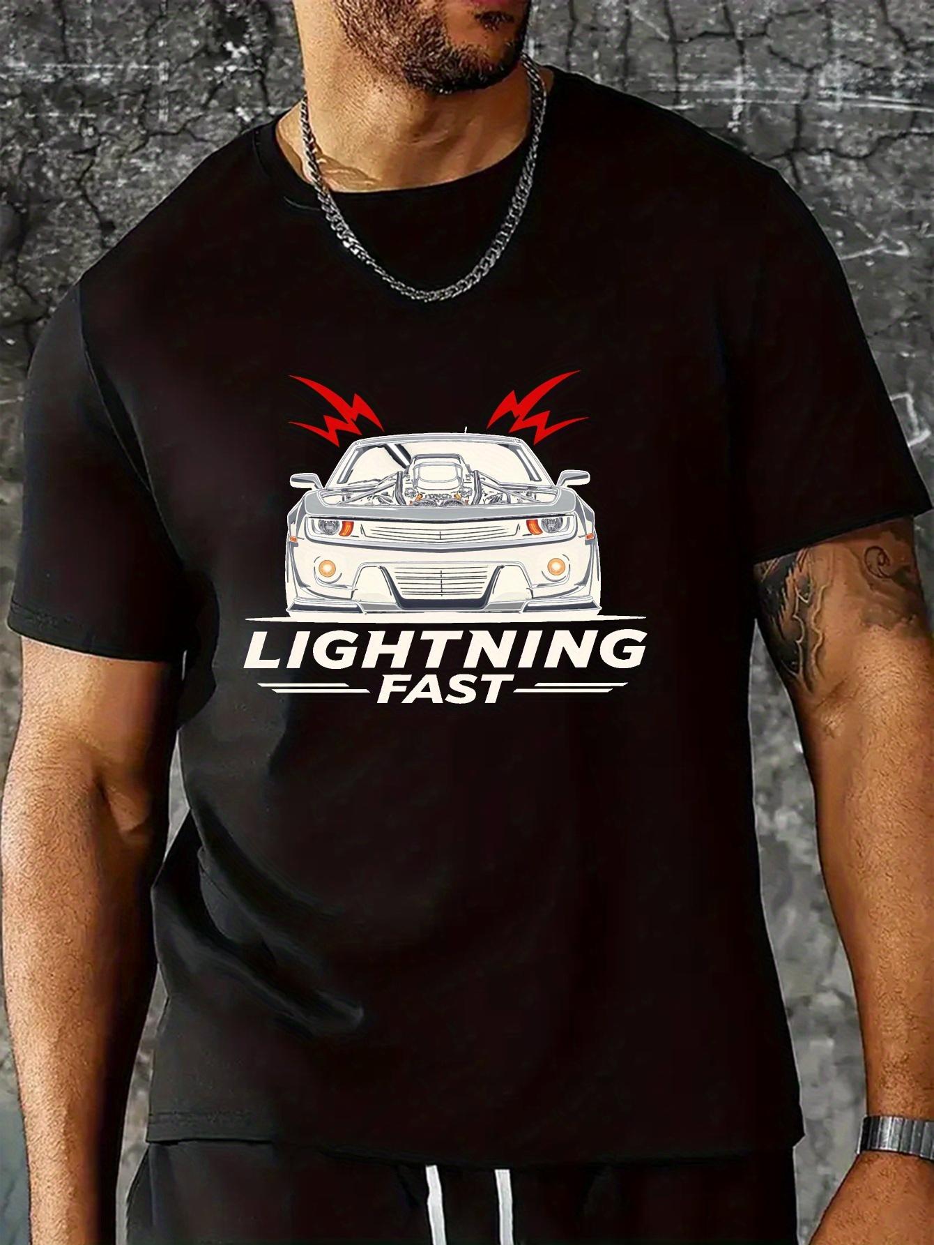 Lightning Fast Cotton Blend T-shirt - Summer Casual Sports Tee with Bold Graphic Print XXXL
Lightning Fast Cotton Blend T-shirt - Summer Casual Sports Tee with Bold Graphic Print XXXL