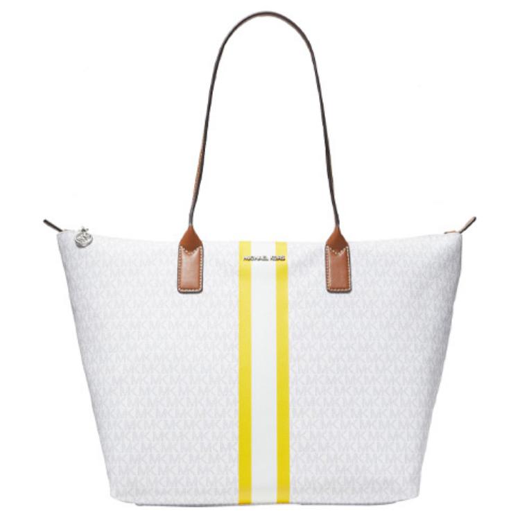 Michael Kors Jet Set Travel Monogram Yellow And White Striped Large Capacity Canvas And Leather Tote Bag Women Tote Bags 35T0GTFT3B-BRIGHT-WHT Basic Set (Bag+Dust Bag)
Michael Kors Jet Set Travel Monogram Yellow And White Striped Large Capacity Canvas And Leather Tote Bag Women Tote Bags 35T0GTFT3B-BRIGHT-WHT Basic Set (Bag+Dust Bag)