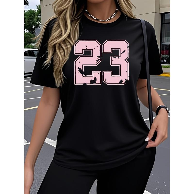 Women s Short-Sleeve T-Shirt, Pack of 1, Pink No. 23 Artistic Trendy Design with Fun Printed Pattern, Stretchy Crew Neck Top 4XL чорний
Women s Short-Sleeve T-Shirt, Pack of 1, Pink No. 23 Artistic Trendy Design with Fun Printed Pattern, Stretchy Crew Neck Top 4XL чорний