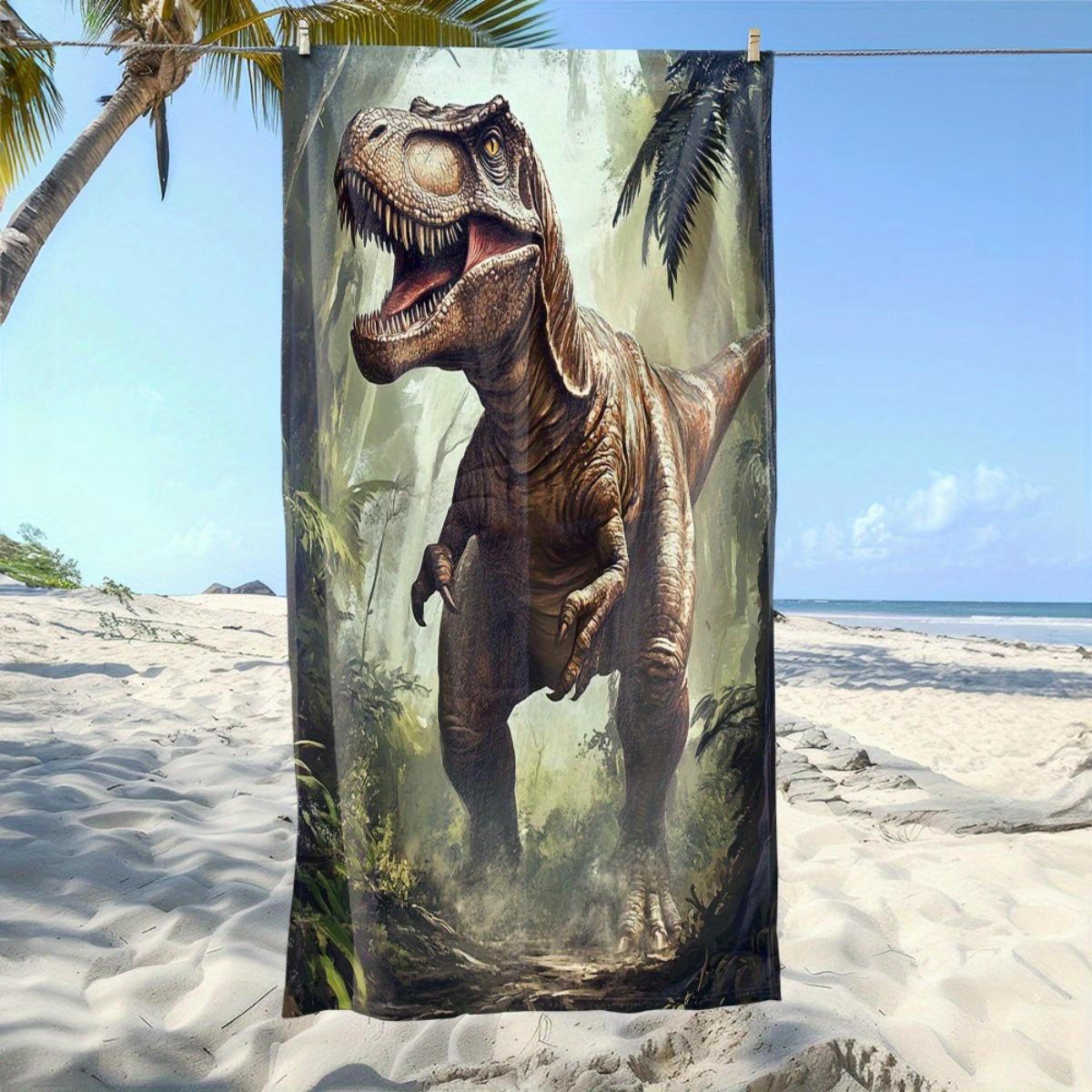 Realistic style Tyrannosaurus rex theme polyester microfiber beach towel is highly absorbent, suitable for swimming and beach W30*H60(CM)
Realistic style Tyrannosaurus rex theme polyester microfiber beach towel is highly absorbent, suitable for swimming and beach W30*H60(CM)