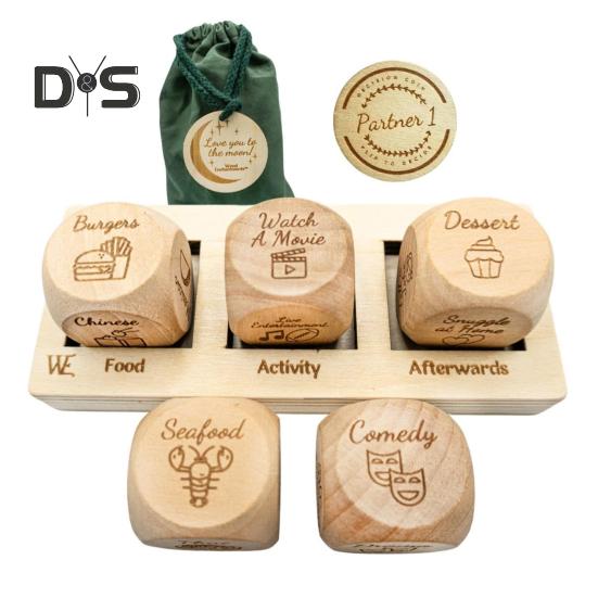 1 набор игральных костей для принятия решений для пар, 5 деревянных игральных костей и набор игральных костей для свиданий, игральные кости для еды на День святого Валентина, девичник, свадебный подарок B
1 набор игральных костей для принятия решений для пар, 5 деревянных игральных костей и набор игральных костей для свиданий, игральные кости для еды на День святого Валентина, девичник, свадебный подарок B
