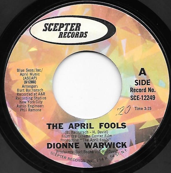 7inch Record DIONNE WARWICK - The April Fools SCE12249 Scepter Records 1969 US Soul/Funk Used
7inch Record DIONNE WARWICK - The April Fools SCE12249 Scepter Records 1969 US Soul/Funk Used
