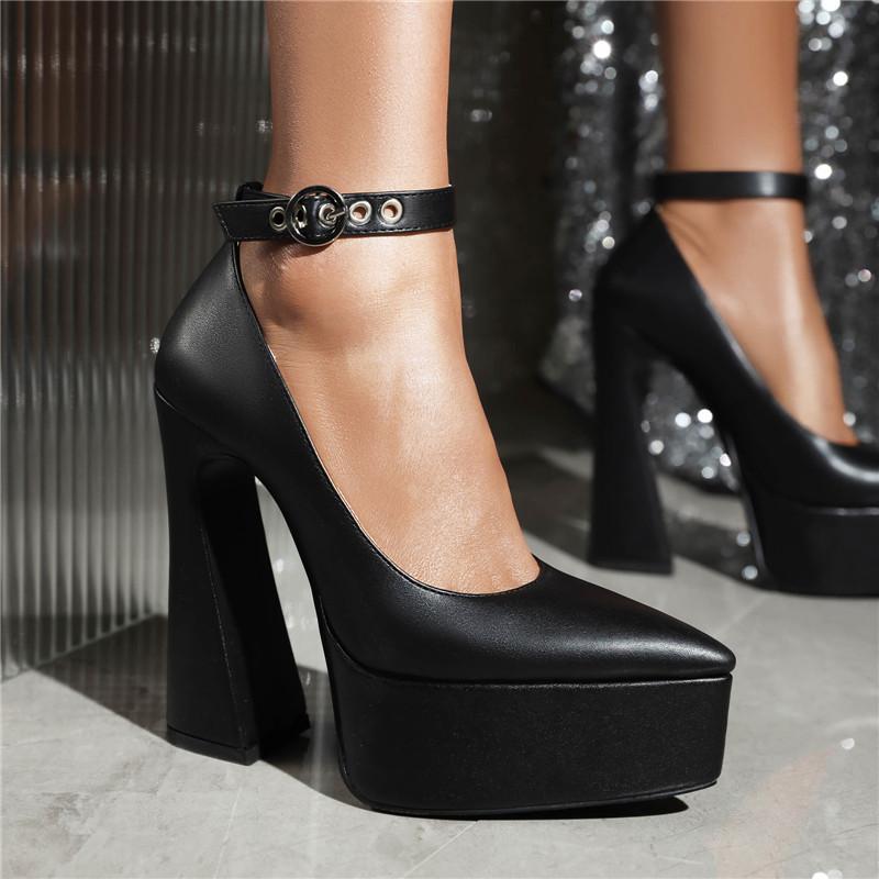 Women s high-heeled single shoes, sexy European and American style spring and summer new waterproof table thick heel large size low-top shoes 35 чорний
Women s high-heeled single shoes, sexy European and American style spring and summer new waterproof table thick heel large size low-top shoes 35 чорний