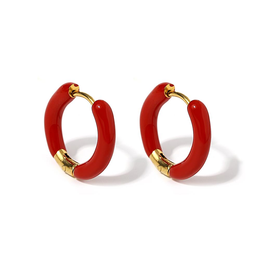 Colorful Neon Enamel Huggie Hoops Earrings Stainless Steel Jewelry for Women Dopamine Small Ear Cuff Piercing Chunky Jewelry красный
Colorful Neon Enamel Huggie Hoops Earrings Stainless Steel Jewelry for Women Dopamine Small Ear Cuff Piercing Chunky Jewelry красный