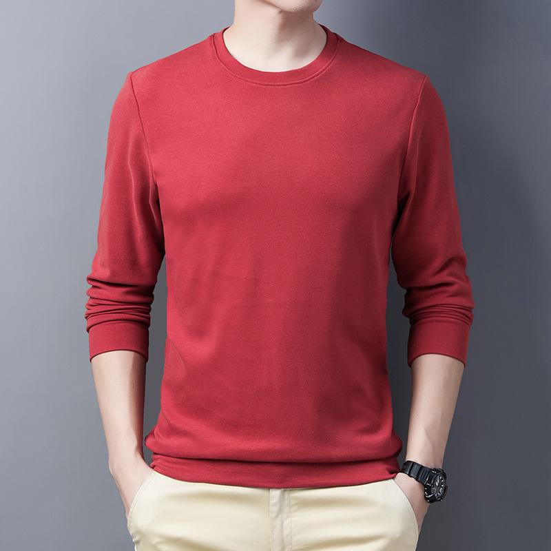 Men s Long Sleeve T-shirt Spring and Autumn Double Mercerized Cotton Monochrome Clean Round Neck for Young People s Base Shirt
Men s Long Sleeve T-shirt Spring and Autumn Double Mercerized Cotton Monochrome Clean Round Neck for Young People s Base Shirt