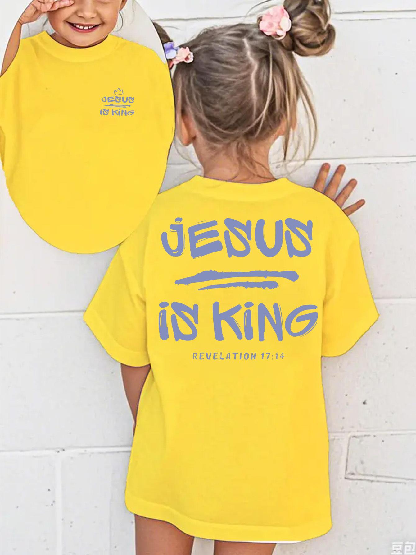 European Size Girls Round Neck Short Sleeved T Shirt with Double Sided Christian Pattern Print 164cm
European Size Girls Round Neck Short Sleeved T Shirt with Double Sided Christian Pattern Print 164cm