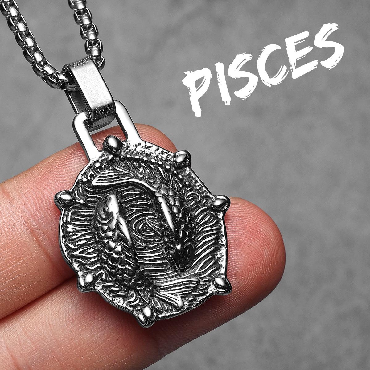 12 Constellation Men Necklaces Stainless Steel Pendant Chain Women Couple Jewelry Vintage Punk New Accessories Gifts
12 Constellation Men Necklaces Stainless Steel Pendant Chain Women Couple Jewelry Vintage Punk New Accessories Gifts
