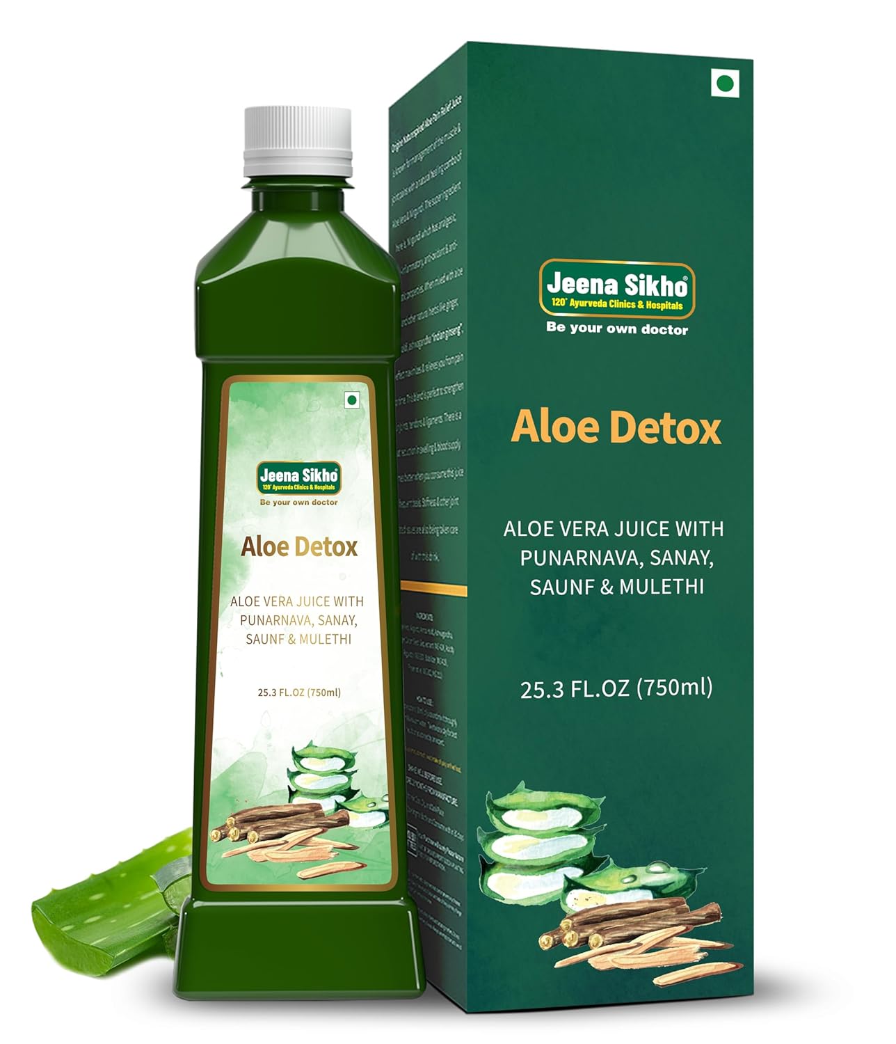 Jeena Sikho Aloe Detox Juice Naturally Beneficial For Body Detox Natural Aloe Vera, 750ml 1.6lbs
Jeena Sikho Aloe Detox Juice Naturally Beneficial For Body Detox Natural Aloe Vera, 750ml 1.6lbs