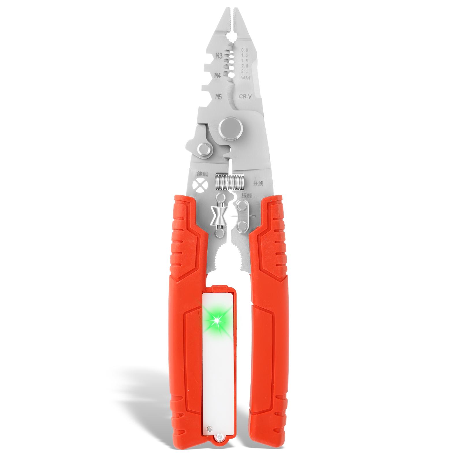 1Pc Multi-functional Wire Stripper Ergonomic Wire Stripping Pliers with Electrical Testing Function for Hydropower Installation
1Pc Multi-functional Wire Stripper Ergonomic Wire Stripping Pliers with Electrical Testing Function for Hydropower Installation