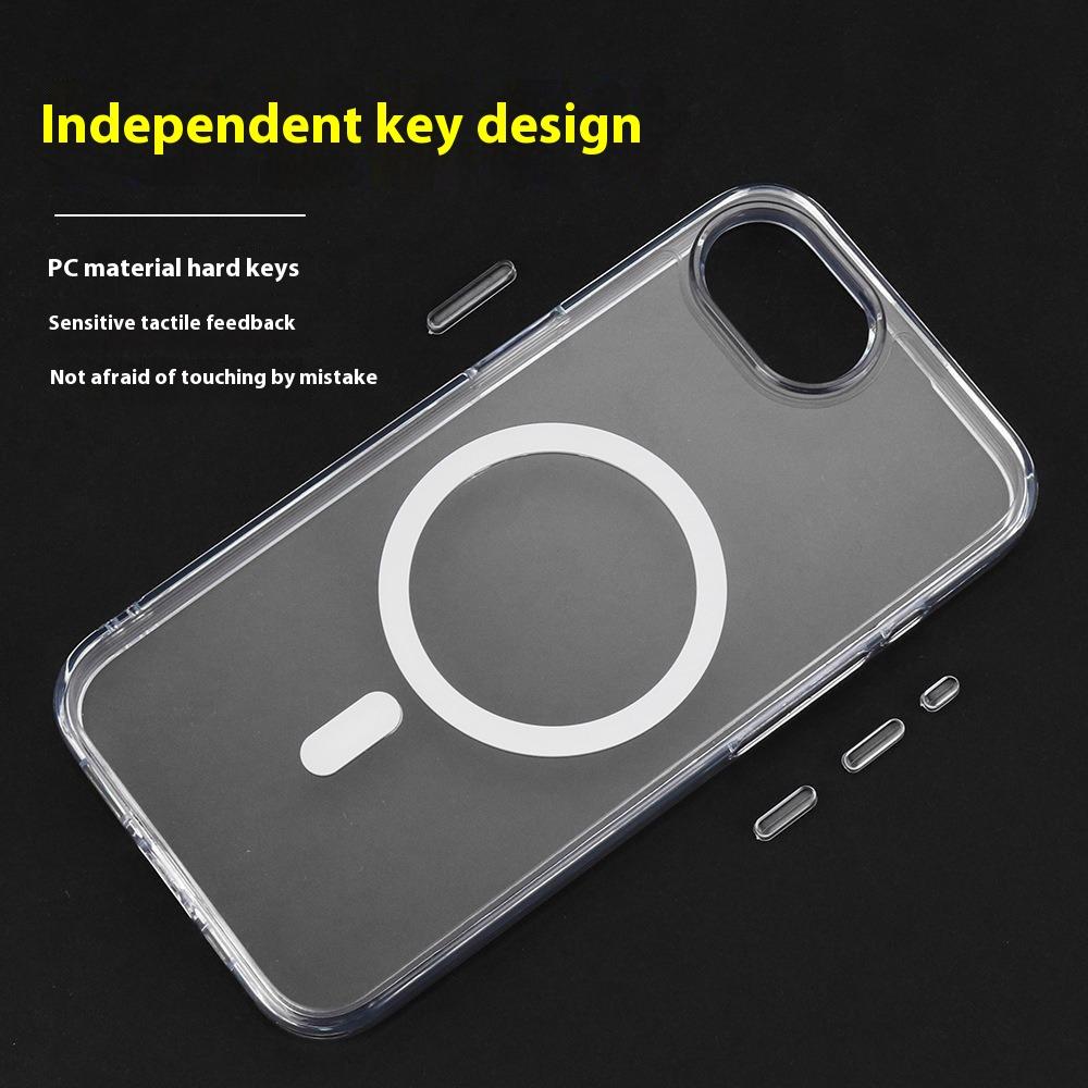 For iPhone 16e Magnetic Case TPU+PC Clear Phone Back Cover 2mm Thickness Type A
For iPhone 16e Magnetic Case TPU+PC Clear Phone Back Cover 2mm Thickness Type A