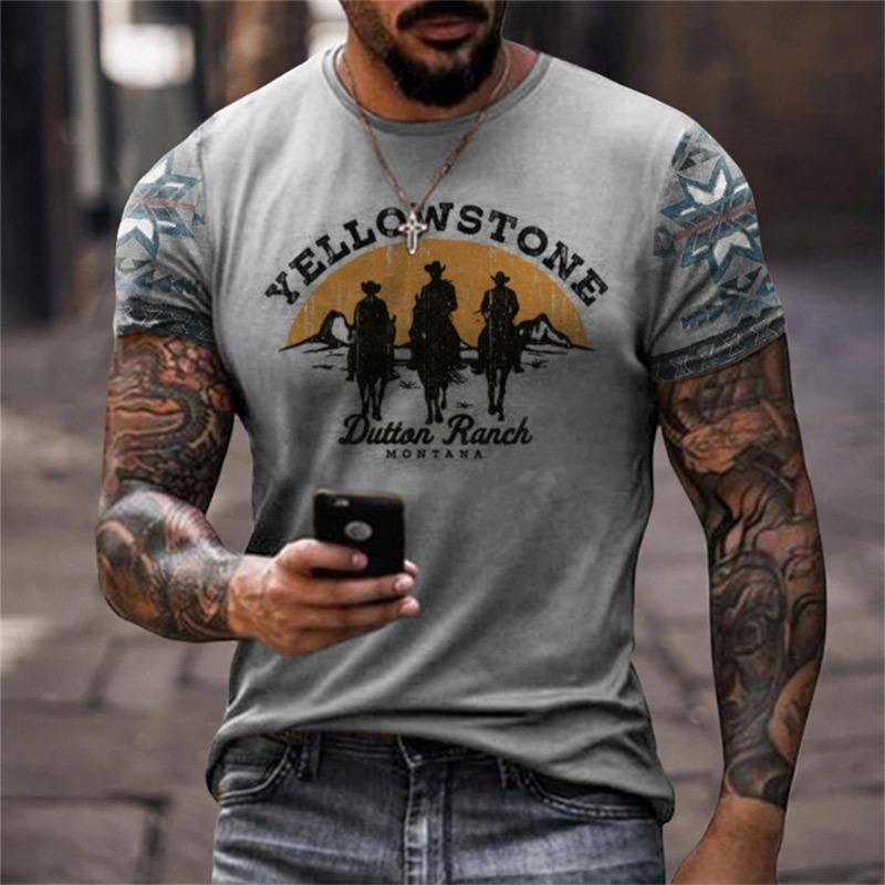 Вінтажна чоловіча футболка Yellowstone 3D-друк Хараджуку Футболка з коротким рукавом Повсякденний вуличний одяг Вільні пуловери Великий розмір XXS
Вінтажна чоловіча футболка Yellowstone 3D-друк Хараджуку Футболка з коротким рукавом Повсякденний вуличний одяг Вільні пуловери Великий розмір XXS