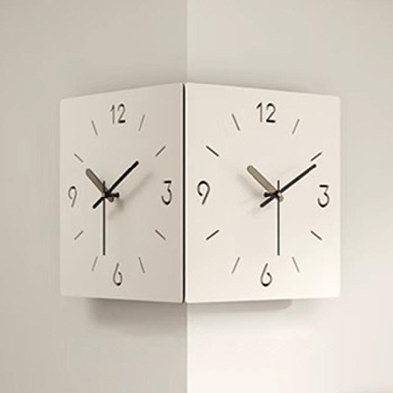Modern Double-sided Corner Wall Clocks Luxury Clock Watch Creative Living Room Design Clocks Minimalist Watches Home Furniture 26X26CM
Modern Double-sided Corner Wall Clocks Luxury Clock Watch Creative Living Room Design Clocks Minimalist Watches Home Furniture 26X26CM