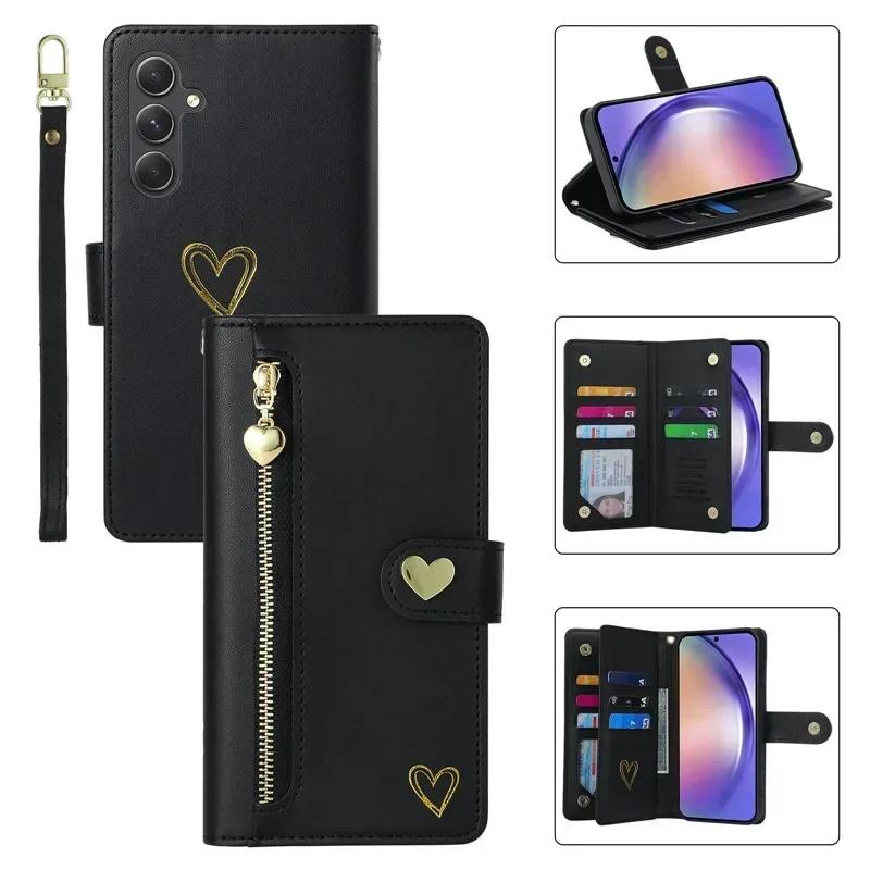 Leather Zip Wallet Flip Phone Case For Samsung Galaxy S25 Ultra S24 Plus S23 S22 A56 A36 A26 A16 A55 A35 A15 RFID Strap Cover Galaxy S22 5G чёрный
Leather Zip Wallet Flip Phone Case For Samsung Galaxy S25 Ultra S24 Plus S23 S22 A56 A36 A26 A16 A55 A35 A15 RFID Strap Cover Galaxy S22 5G чёрный