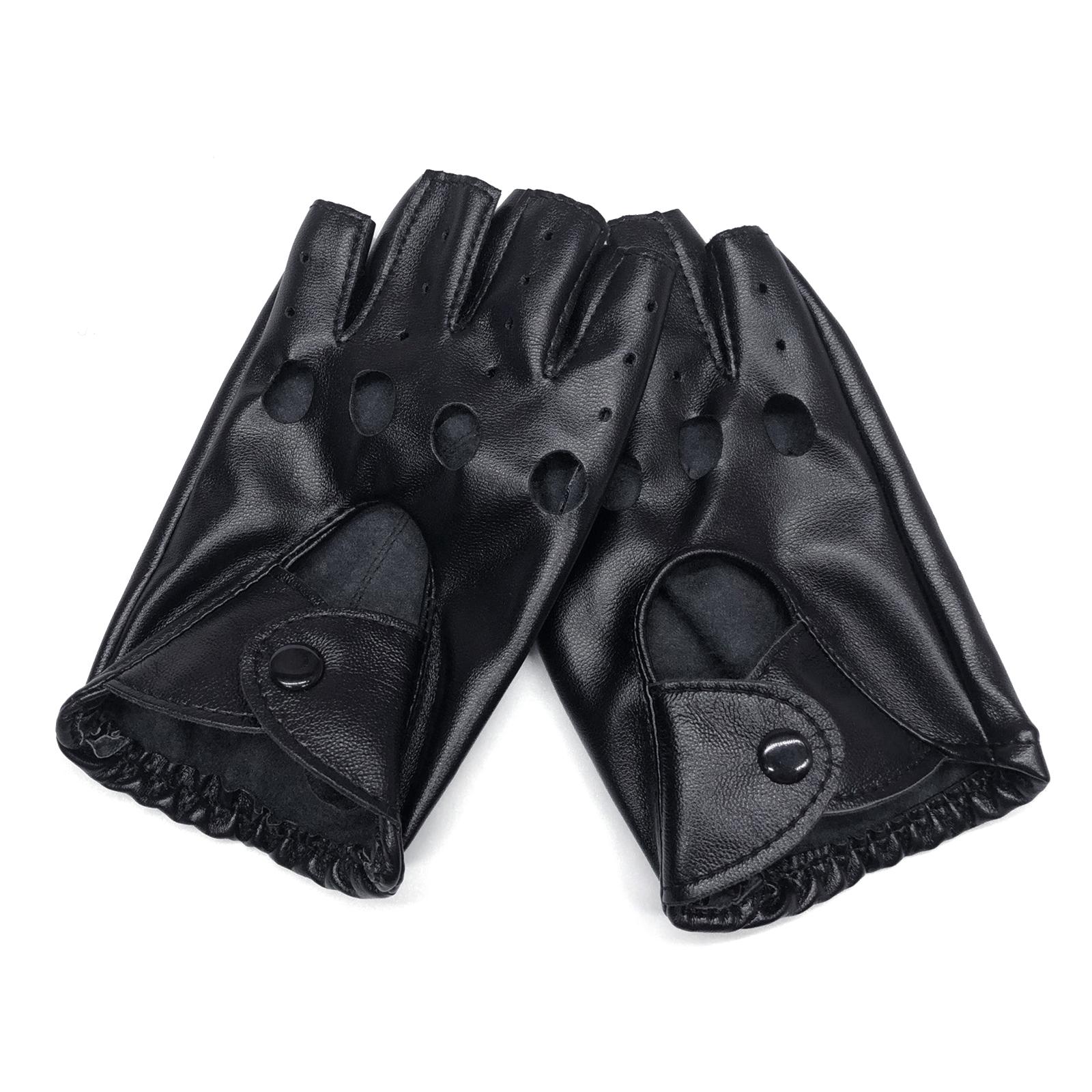 Женские панк-стиль сетчатые перчатки без пальцев готическая мода аксессуар для рук для выступления в ночном клубе фотографии чёрный