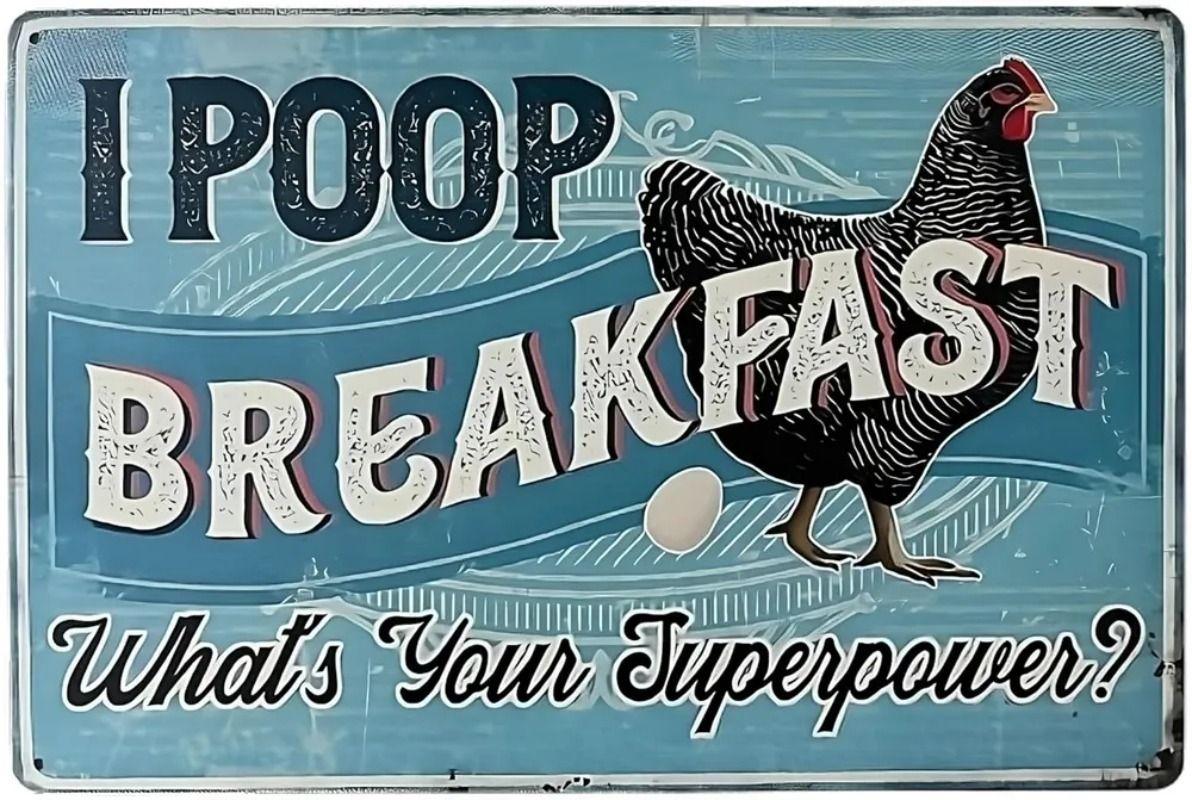 Vintage Metal Chicken Sign Farmhouse Wall Decor Rustic Galvanized Kitchen Art
Vintage Metal Chicken Sign Farmhouse Wall Decor Rustic Galvanized Kitchen Art